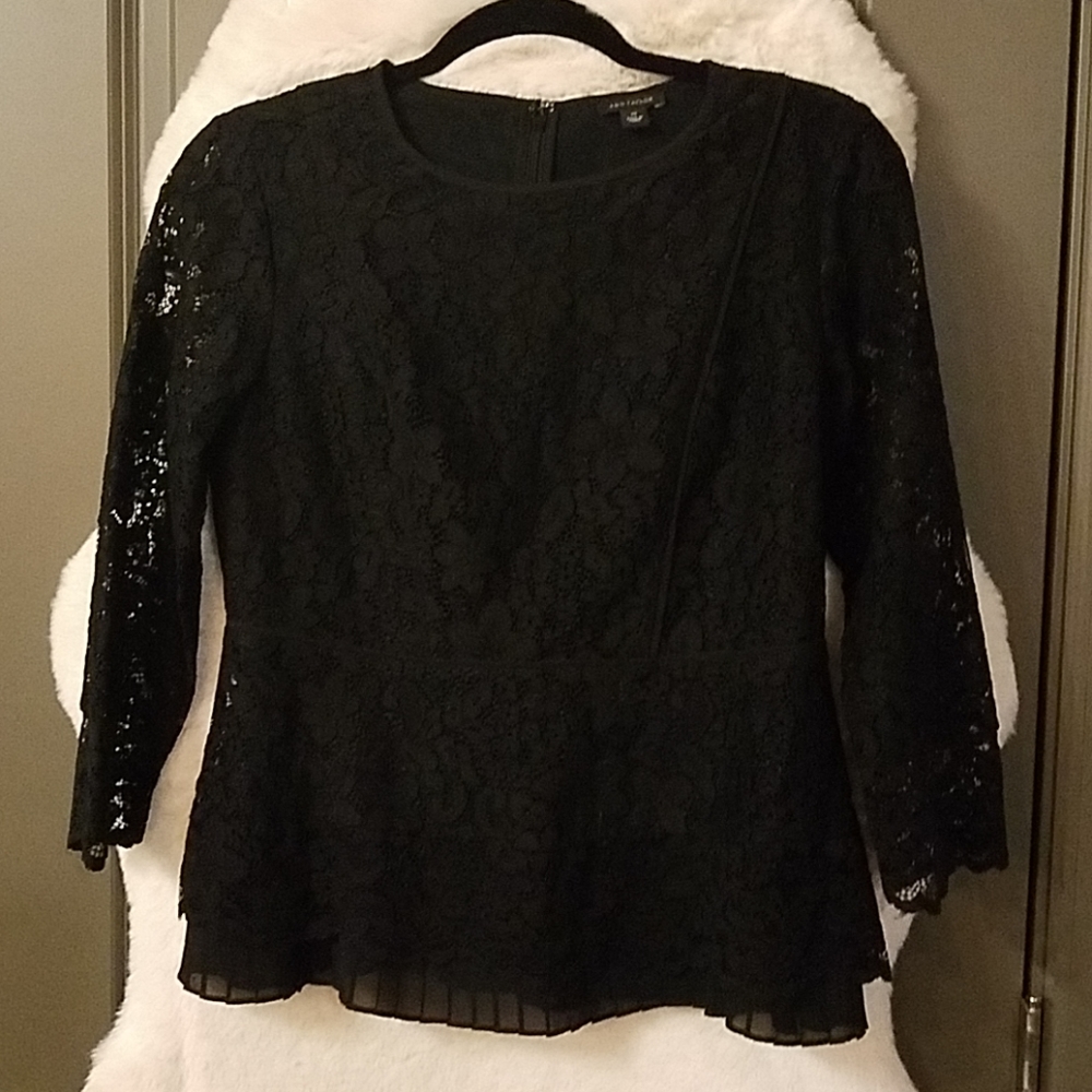 Black lace blouse